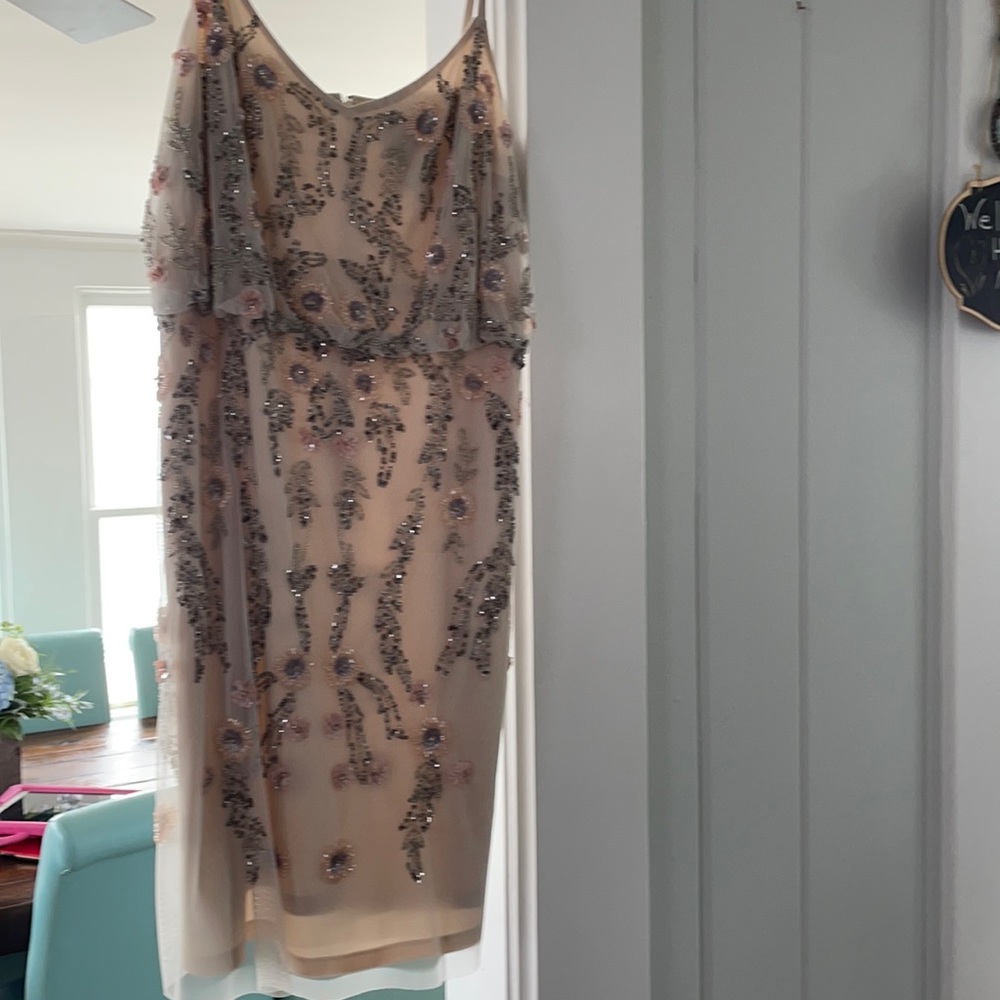 Adrianna Papell Embellished Blouson Dress